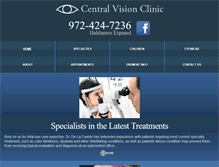 Tablet Screenshot of centralvisionclinic.com